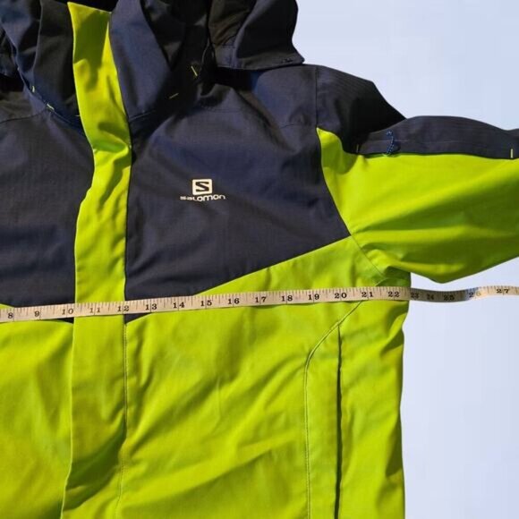 Salomon Icerocket Ski Jacket in Acid Lime/Night Sky - Size Medium - Picture 5 of 9
